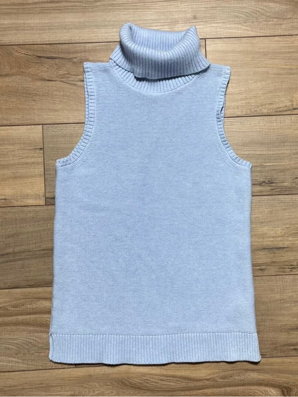 J.Crew Factory Women's Turtleneck Sweater Tank Size Medium Heather Sky